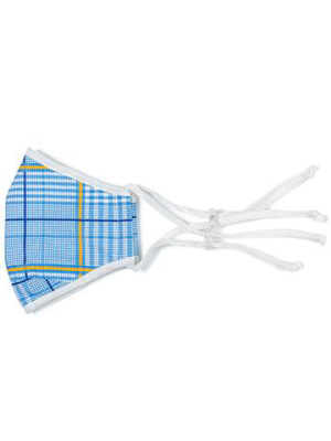 Classic Blue Plaid Mask