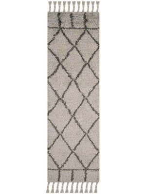 Casablanca Diamond Gray/dark Gray Runner Rug