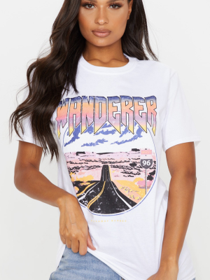 White Wanderer Oversized T Shirt