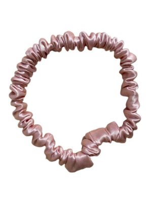 Organic Silk Skinny Scrunchie – Pink