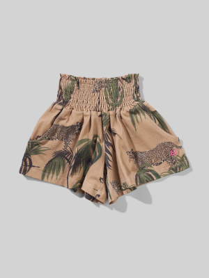 Munsterkids Girls Zanzibar Short - Palm Leopard