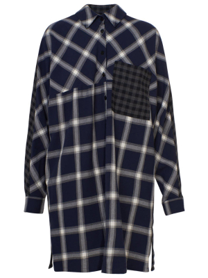 Mcq Alexander Mcqueen Checked Print Shirt Dress