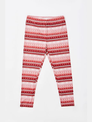 Girls Fair Isle Print Leggings (kids)