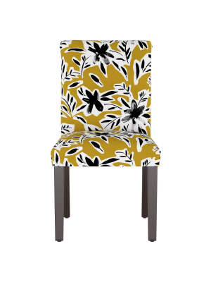 Hendrix Dining Chair Cari Floral Ochre - Cloth & Company