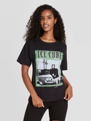 Women's Ice Cube Short Sleeve Graphic T-shirt - Black