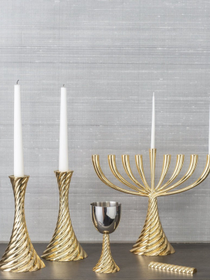 Twist Gold Menorah