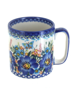 Blue Rose Polish Pottery Garden Of Blue Coffee Mug