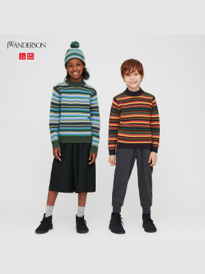 Kids Premium Lambswool Mock Neck Long-sleeve Sweater (jw Anderson)