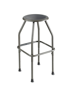 Safco Diesel Series Industrial Stool Stationary Padded Seat Steel Frame Pewter 6666