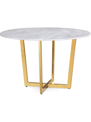 Munford Marble Dining Table White