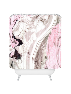 Mable Shower Curtain Pink - Deny Designs