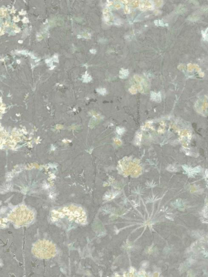 Botanical Fantasy Wallpaper In Grey From The Botanical Dreams Collection By Candice Olson For York Wallcoverings