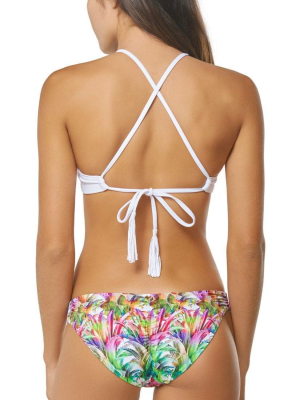 Pilyq Lanai Basic Ruched Full Cut Bikini Bottom