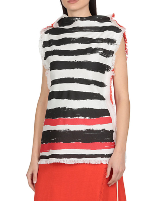 Marni Paint Striped Sleeveless Top