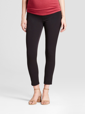 Maternity Crossover Panel Ankle Skinny Trousers - Isabel Maternity By Ingrid & Isabel™