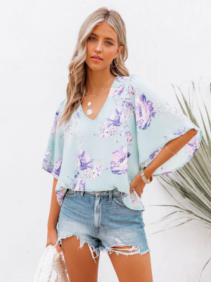 Ferreira Floral Bell Sleeve Blouse - Final Sale