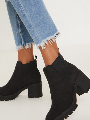 Black Chunky Chelsea Boot