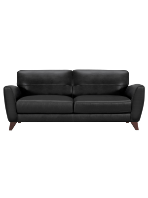 Armen Living Jedd Contemporary Sofa With Brown Black