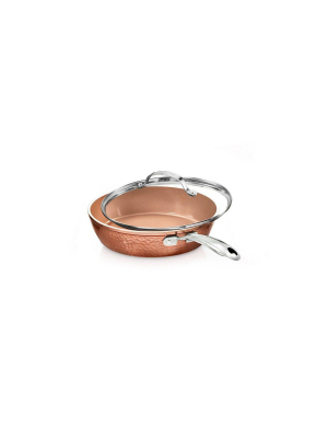 As Seen On Tv Gotham Steel Hammered Copper 10" Saute Pan With Lid