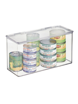 Idesign 5.5"x13.3"x7" Kitchen Binz Stackable Box Clear