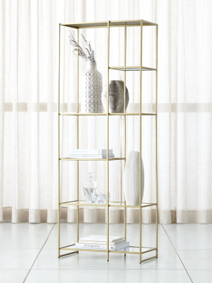 Estelle Brass And Glass Bookcase