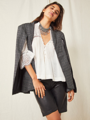 Essex Plaid Blazer Cape