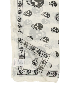 Alexander Mcqueen All-over Skull Print Scarf