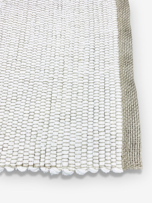 Lara Handwoven Linen Placemat In Off White & Natural By Monc Xiii