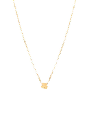 14k Itty Bitty Clover Necklace