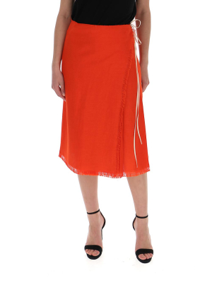 Marni Frayed Midi Skirt