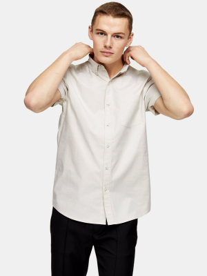 Stone Slim Oxford Shirt