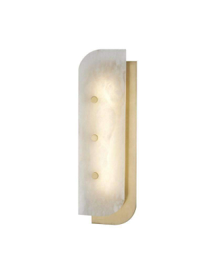 Yin & Yang 1 Light Large Led Wall Sconce Aged Brass