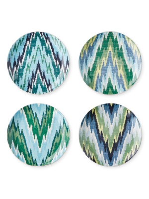 Schumacher Ibiza Appetizer Plates, Mixed, Set Of 4