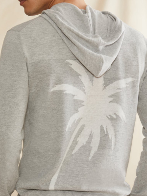 Cotton Knit Palm Hooded Sweater