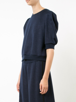 Puff Sleeve Sweatshirt In Luxe Jersey