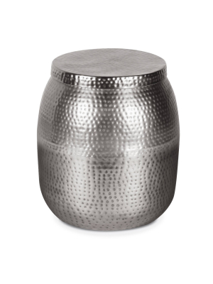 Lucas Side Table Matte Nickel - Poly & Bark