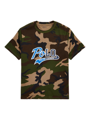 Logo Camo Cotton Jersey Tee