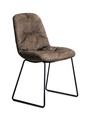 Step Chair 904 Soft Upholstered With Sled Base By Tonon