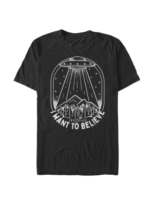 Men's The X-files Ufo Want To Believe T-shirt