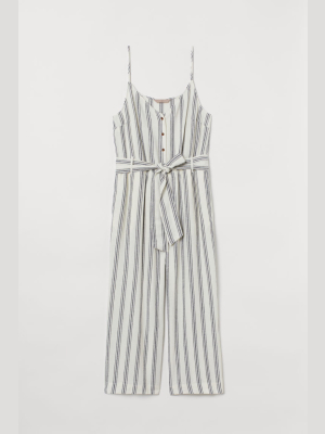 H&m+ Linen-blend Jumpsuit