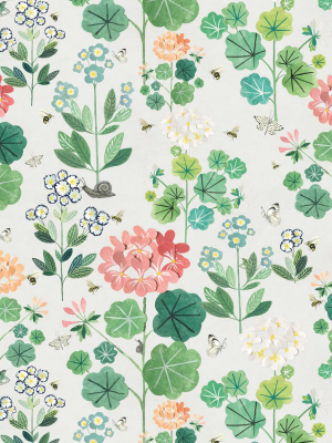 Sophie's Garden Wallpaper In Cream By Bethany Linz For Milton & King