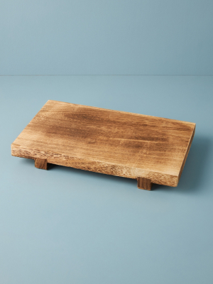 Paulownia Wood Pedestal Tray