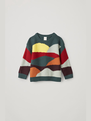 Color-block Cotton-wool Sweater