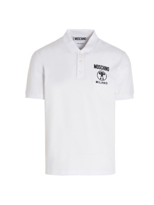 Moschino Question Mark Logo Print Polo Shirt