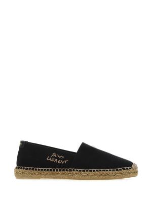 Saint Laurent Embroidered Logo Espadrilles