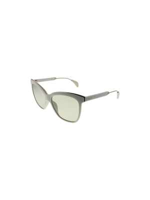 Police Affair 2 Spl 621 3gfg Womens Square Sunglasses Ivory 56mm