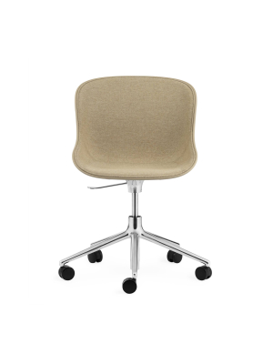 Hyg 5 Legs Swivel Chair: Front Upholstered