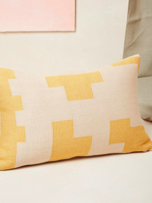 Puzzle Lumbar Pillow - Lemon