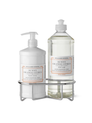 Williams Sonoma Sunny Orange Citrus Hand Lotion & Dish Soap, Classic 3-piece Set