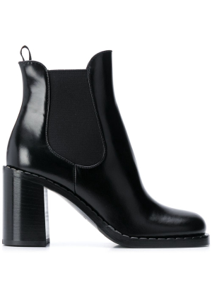 Prada Block Heeled Chelsea Boots